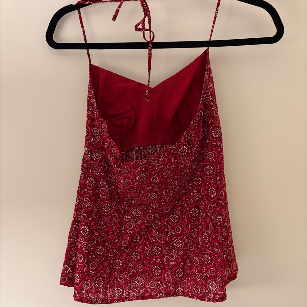 LOFT Y2K Inspired Red Tomato Girl Bandana Halter Top | Country Concert Summer - Picture 3 of 5